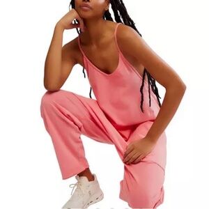 FREE PEOPLE * NWT* S Hotshot Onesie Hibiscus/Tulip Pink